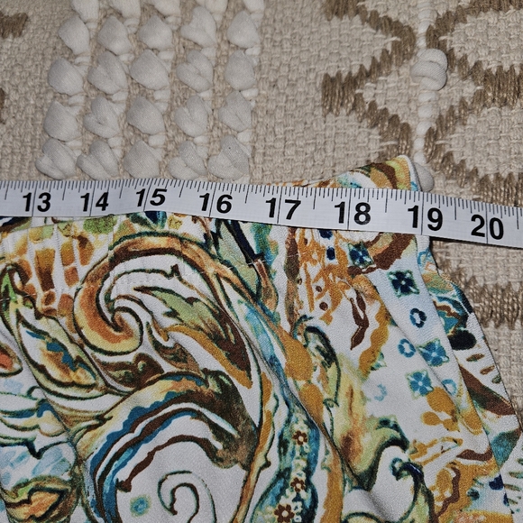 Chico's Size 3 Extra Large XL Palazzo Pants Multicolor Art To Wear Wide Leg - Picture 11 of 15